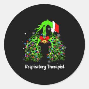 Respiratory Therapist Istant Rt Care Xmas Therapy Classic Round Sticker