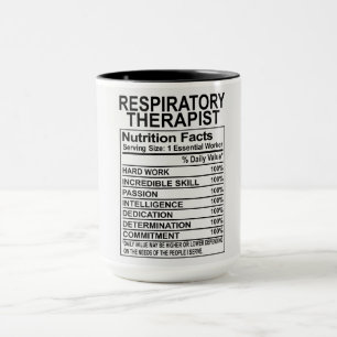 Respiratory Therapist Nutrition Facts Mug