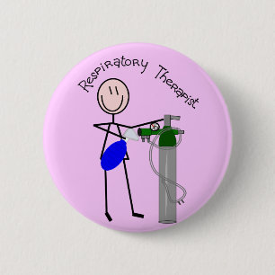 Respiratory Therapist O2 & Ambu Bag Design 6 Cm Round Badge