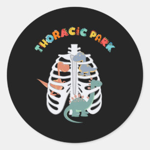 Respiratory Therapist Paediatrics Nurse Animal Tho Classic Round Sticker