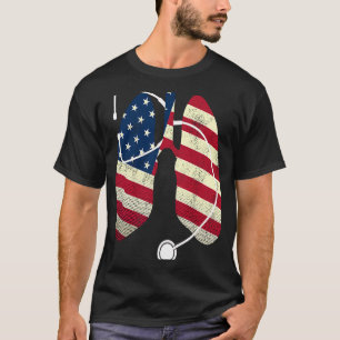 Respiratory Therapist Patriotic American USA Flag T-Shirt