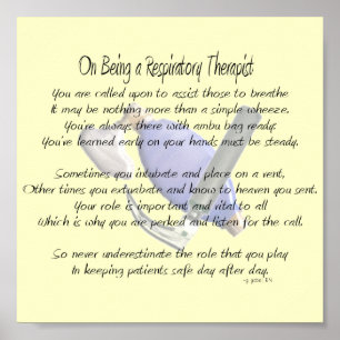 Respiratory Therapist Poem/Poster Poster
