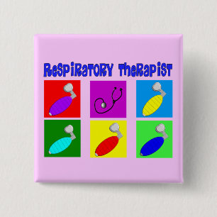 Respiratory Therapist Pop Art Design Gifts 15 Cm Square Badge