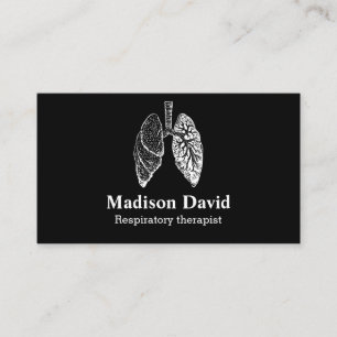 Respiratory therapist pulmonologist Minimal Lungs Business Card