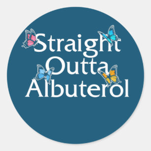Respiratory Therapist Straight Albuterol Classic Round Sticker