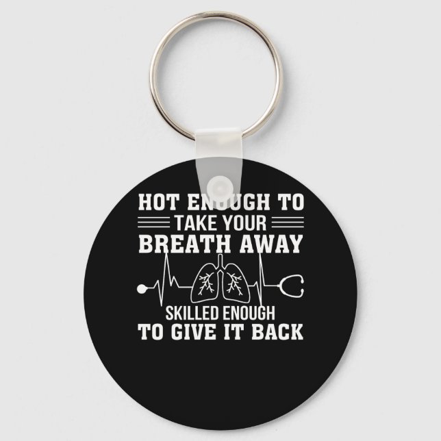 Respiratory Therapist Take Breath Skill Back Key Ring (Front)