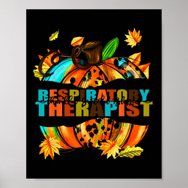 Respiratory Therapist Thankful Grateful Blessed Fa Poster (Front)