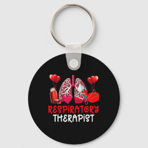 Respiratory Therapist Valentine's Day Job Team Cut Key Ring