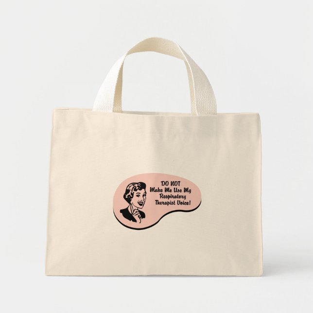 Respiratory Therapist Voice Mini Tote Bag (Front)