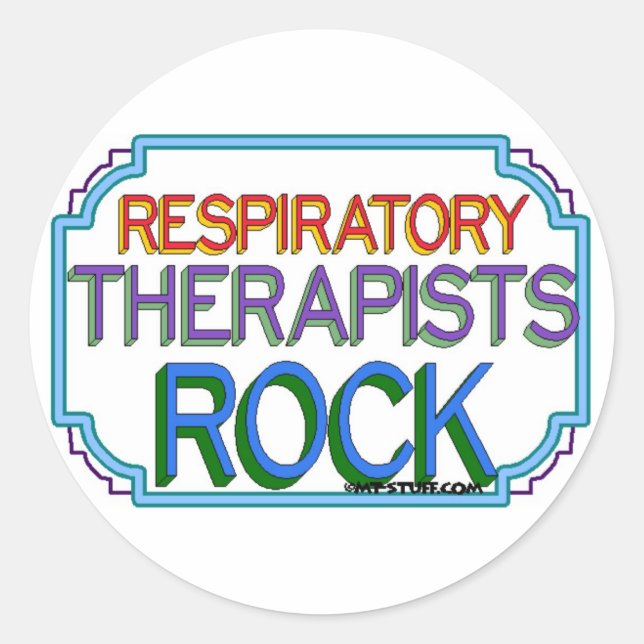 Respiratory Therapists Rock Classic Round Sticker (Front)