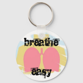 Respiratory Therapy Breathe Easy Lungs Keychain RT