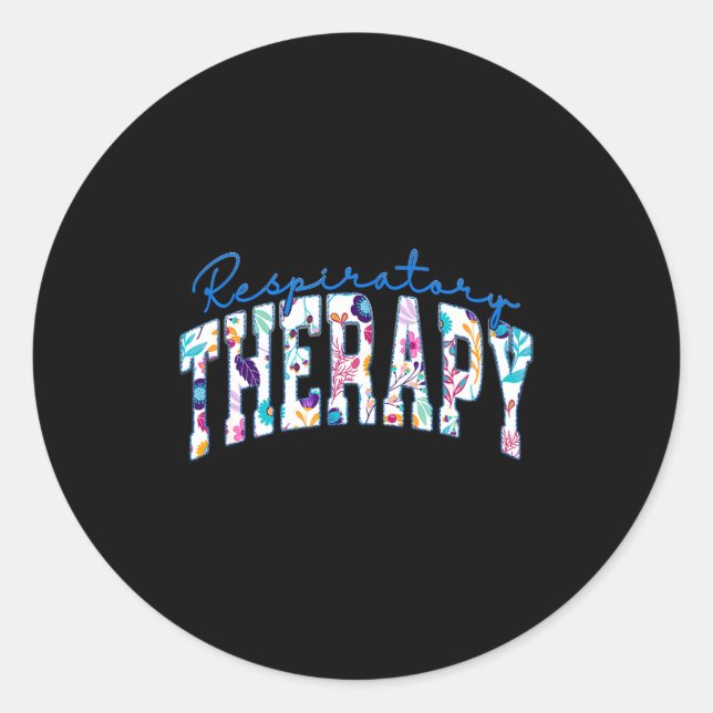 Respiratory Therapy Funny Therapist Rt Classic Round Sticker (Front)