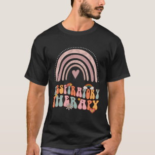 Respiratory Therapy Groovy Retro Vintage Rainbow C T-Shirt