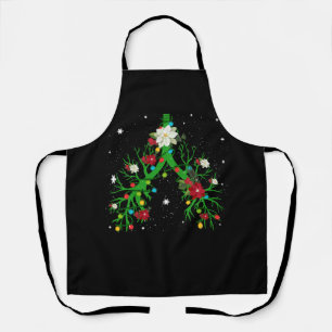 Respiratory Therapy Lung Christmas Light Therapist Apron