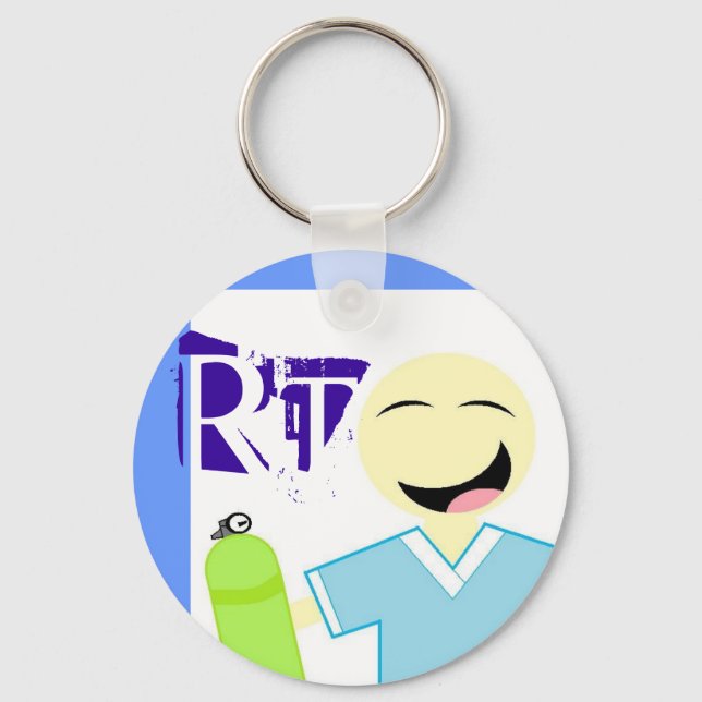 Respiratory Therapy Oxygen Keychain RT (Front)