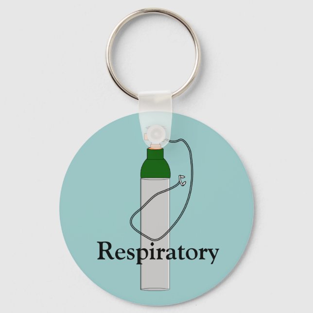 Respiratory Therapy Oxygen Tank Design Key Ring (Front)