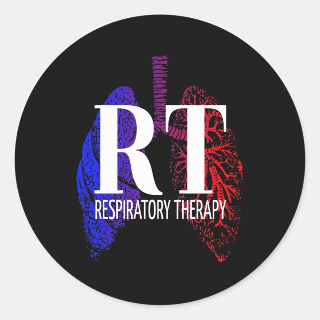 Respiratory Therapy Rt Rrt Crt Lung Classic Round Sticker (Front)