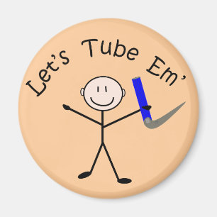 Respiratory Therapy Stick Person "Let's Tube Em" Magnet