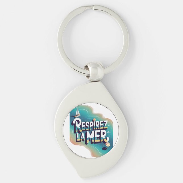 Respirey la mer key ring (Front)