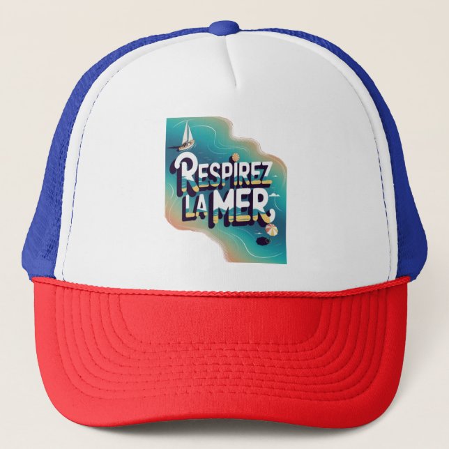 Respirey la mer trucker hat (Front)