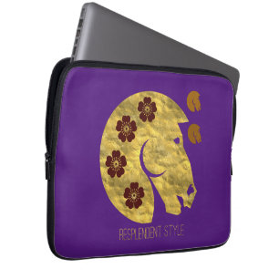 resplendent horse head  laptop sleeve