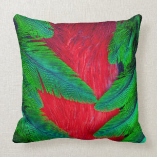 Resplendent Quetzal feather design Cushion