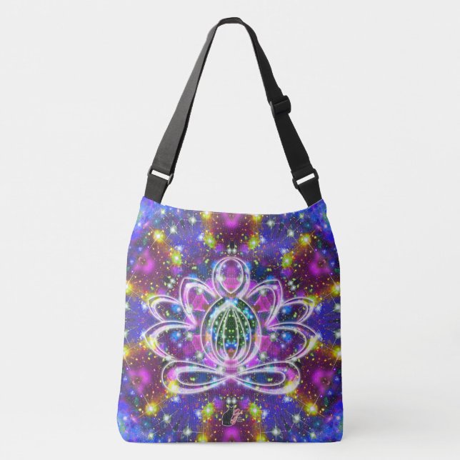 Resplendent Zen Lotus Crossbody Bag (Front)