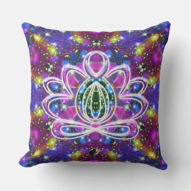 Resplendent Zen Lotus Cushion (Front)
