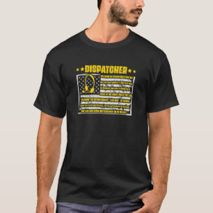 Responder Dispatch Operator Yellow 911 Dispatcher T-Shirt