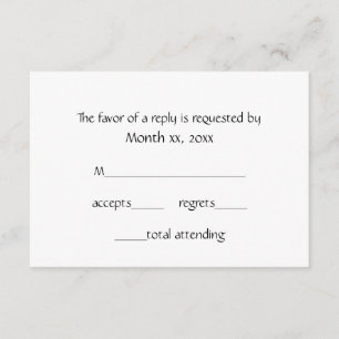 Response Cards Winter White for Weddings