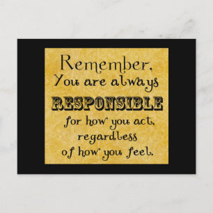 Responsibility Quote Postcard