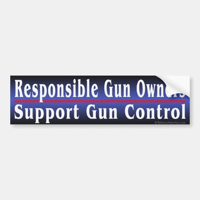 Responsible Gun Owners Bumper Sticker (Front)