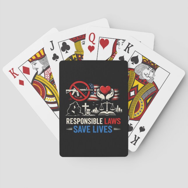 Responsible Laws Save Lives Playing Cards (Back)