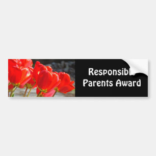 Responsible Parents Award bumper stickers Tulips