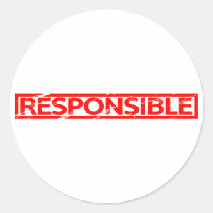 Responsible Stamp Classic Round Sticker