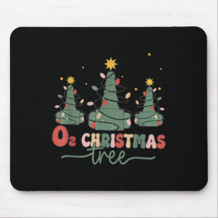 Resratory Therast Christmas Retro Oh Christmas Tre Mouse Pad
