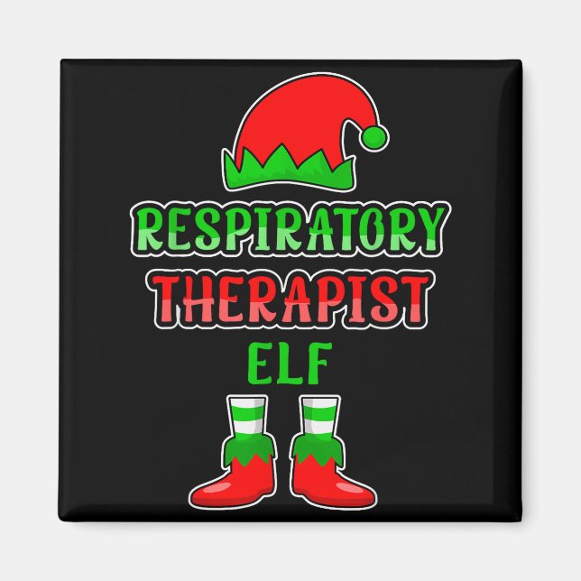 Resratory Therast Elf Resratory Therapy Christmas  Magnet (Front)