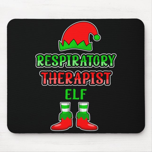 Resratory Therast Elf Resratory Therapy Christmas  Mouse Pad (Front)