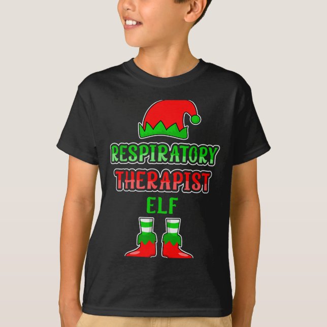 Resratory Therast Elf Resratory Therapy Christmas  T-Shirt (Front)