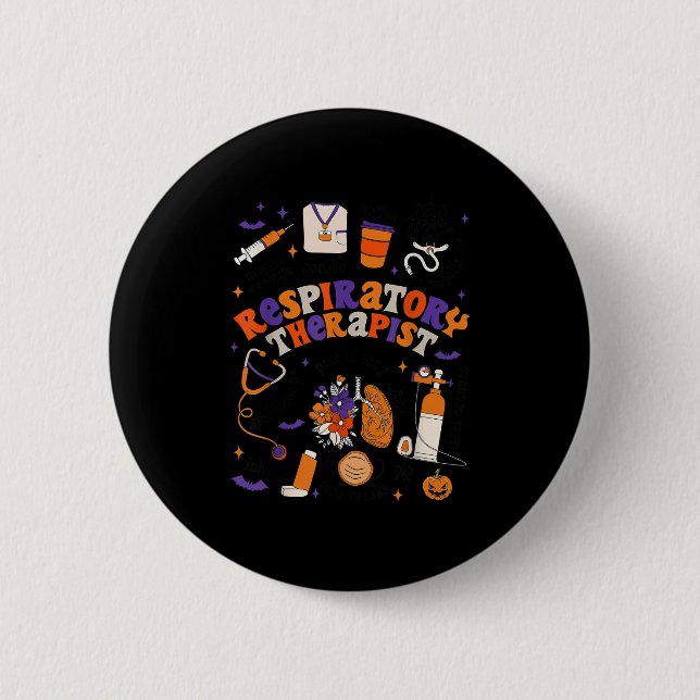 Resratory Therast Shirt Halloween Resratory Theras 6 Cm Round Badge (Front)