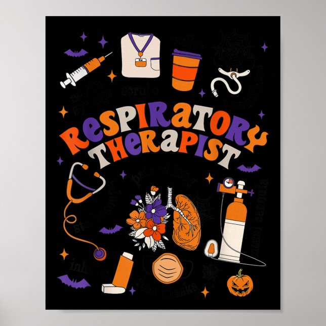 Resratory Therast Shirt Halloween Resratory Theras Poster (Front)