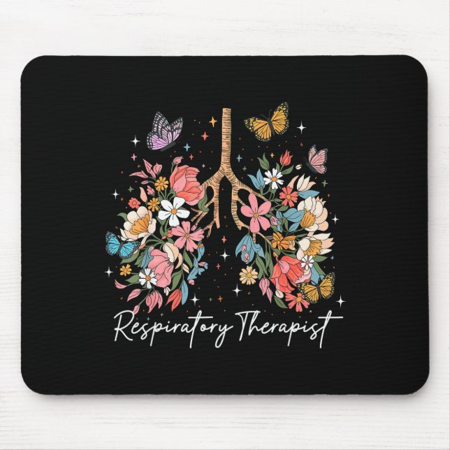 Resratory Therast Therapy Lung Happy Easter Day Fl Mouse Pad (Front)