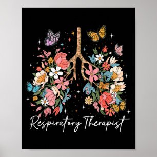 Resratory Therast Therapy Lung Happy Easter Day Fl Poster