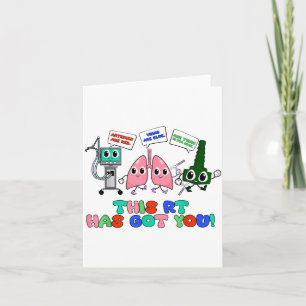 Resratory Therast Valentine’s Day Design Lung Squa Card