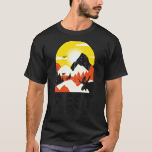 Rest And Find Peace Motivation Inspiration Hiking  T-Shirt