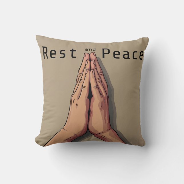 Rest and Peace Namaste Pillow (Front)