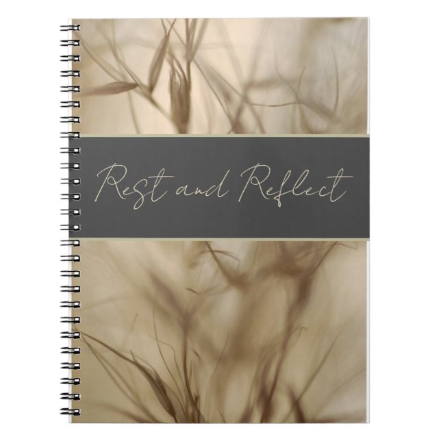 "Rest and Reflect" Spiral Notebook (Front)