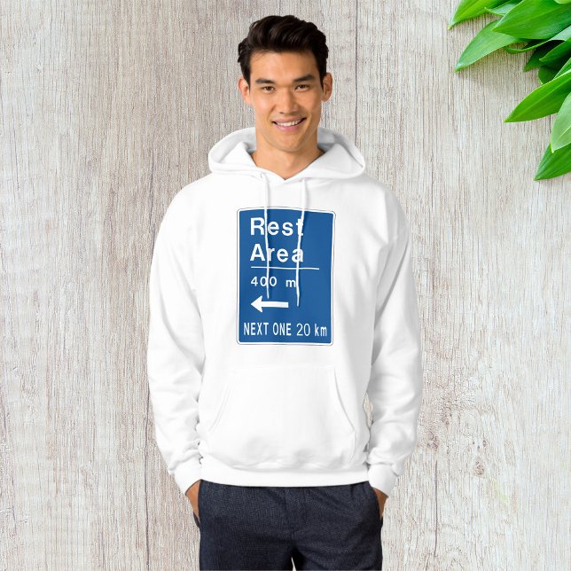 Rest Area 400m Left Road Sign Hoodie (Creator Uploaded)