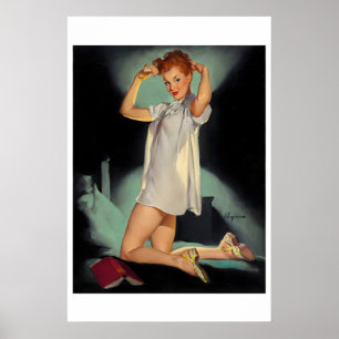 Rest Assured Vintage Style Elvgren Pin-Up Girl Poster