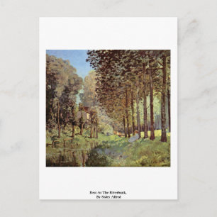 Rest At The Riverbank, By Sisley Alfred Postcard